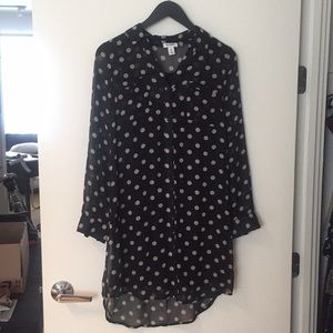 Old Navy Polka Dot Shirtdress w Slip, Size XS